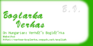 boglarka verhas business card